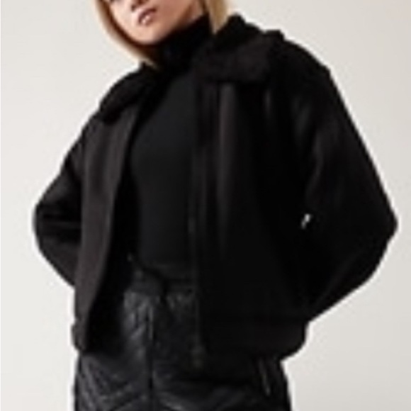 ATHLETA Westbound Sherpa Black Jacket Bohemian 2X NWT - Picture 2 of 5